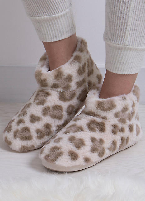 Leopard print hot sale slipper boots