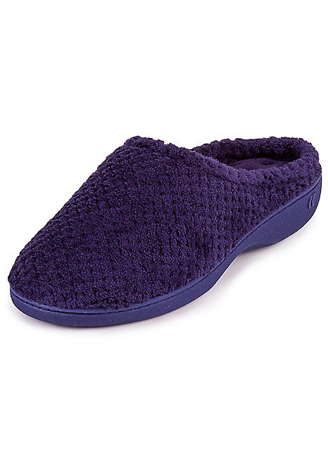 Popcorn Terry Navy Mule Slipper by Totes Isotoner | Look Again