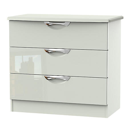 Assembled white gloss chest deals of drawers