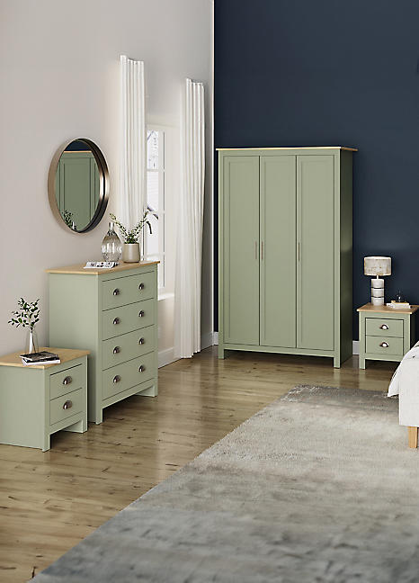 Lancaster 3 Door Wardrobe 4 Drawer Chest Two 2 Drawer Bedside Chests Bedroom Furniture Set Look Again