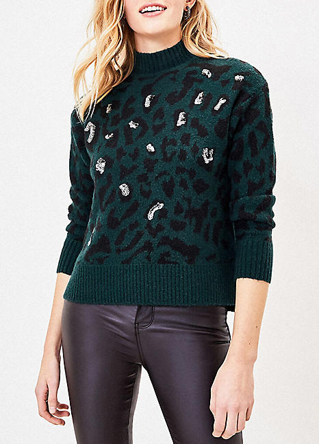 Oasis leopard jumper best sale