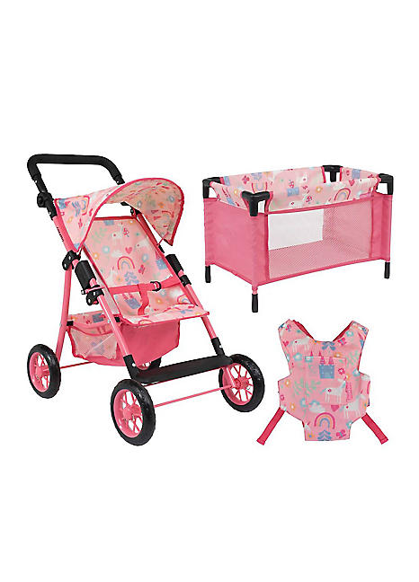 Little Woo Dolls Pram Travel Set Unicorn by Cosatto Look Again