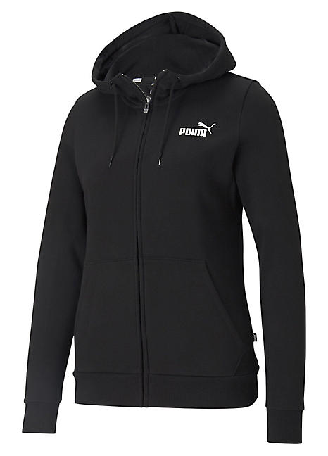 Logo Print Full Zip Hooded Sweat Jacket by Puma Look Again