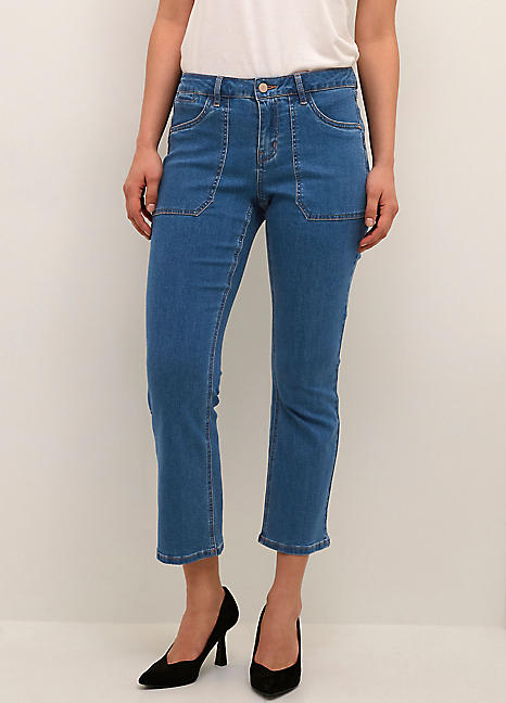 Capri Jeans with Side Elastic Waistband by Arizona