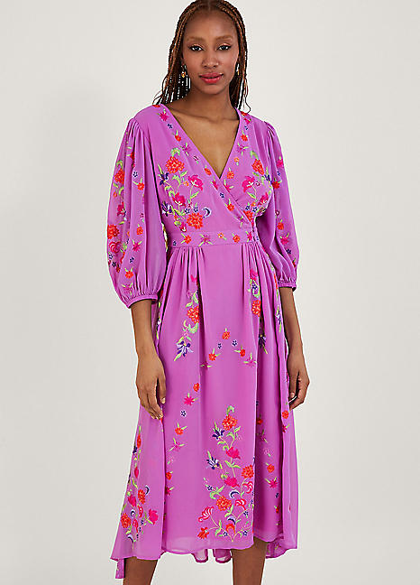 polyester wrap dress