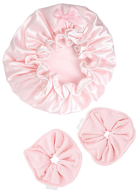Brushworks Luxury Shower Cap Microfibre Scrunchies by Brushworks
