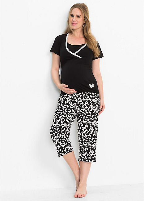 bonprix Maternity Capri Pyjamas