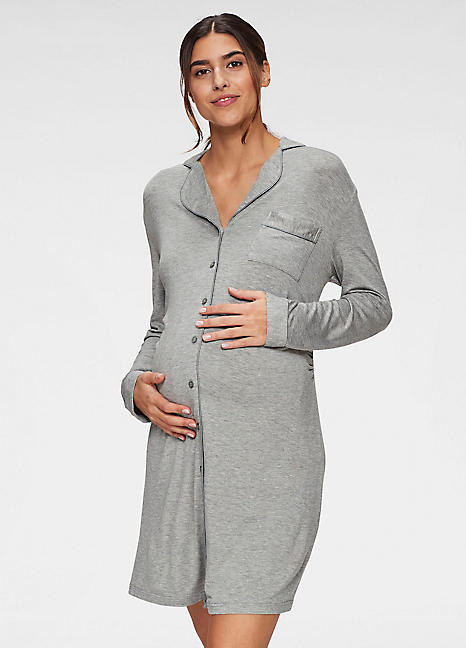 button maternity nightdress