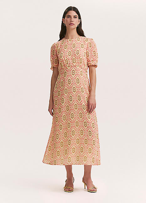 Mela Chiffon Midi Tea Dress by Finery Look Again