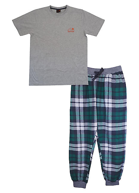 Mens Green Check Pyjamas | Look Again