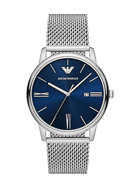 Mens Silver Watch by Emporio Armani Look Again