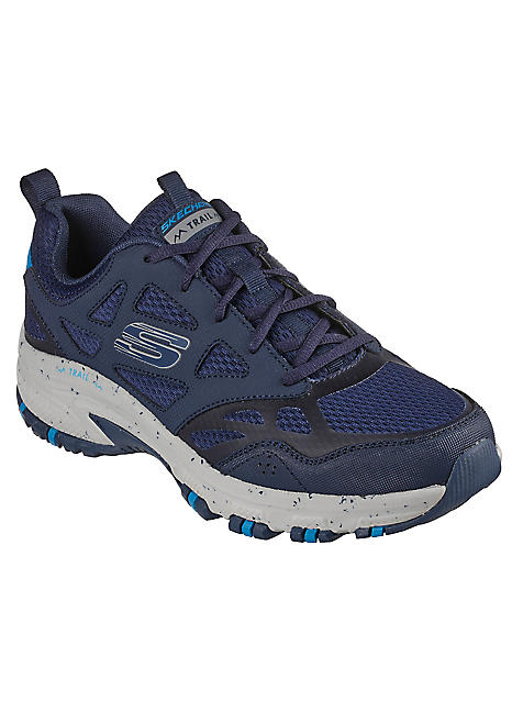 Navy deals leather skechers