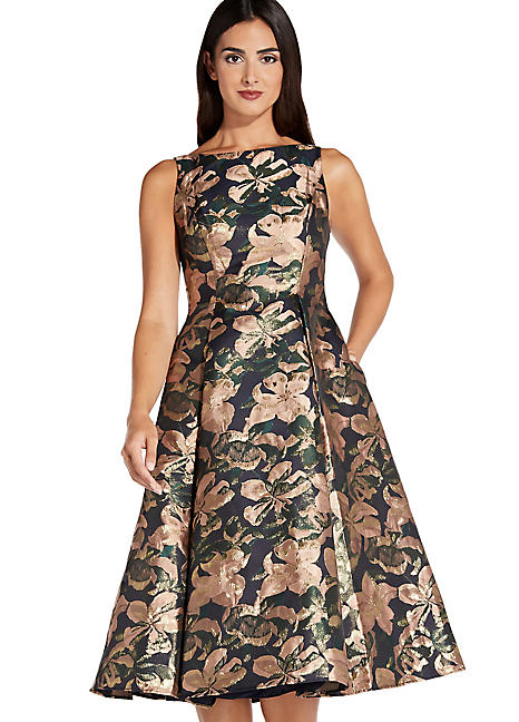 jacquard occasion dress