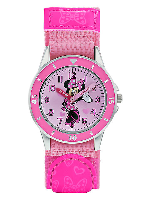 Disney Adult Size Pink Band with Crystal Bezel Minnie Mouse outlets Watch