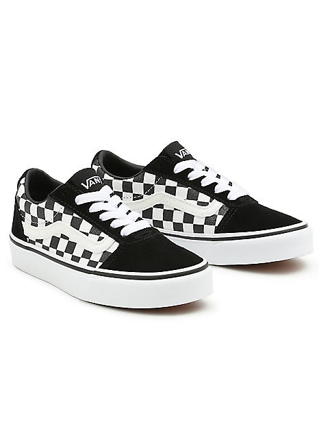 checkerboard glitter vans