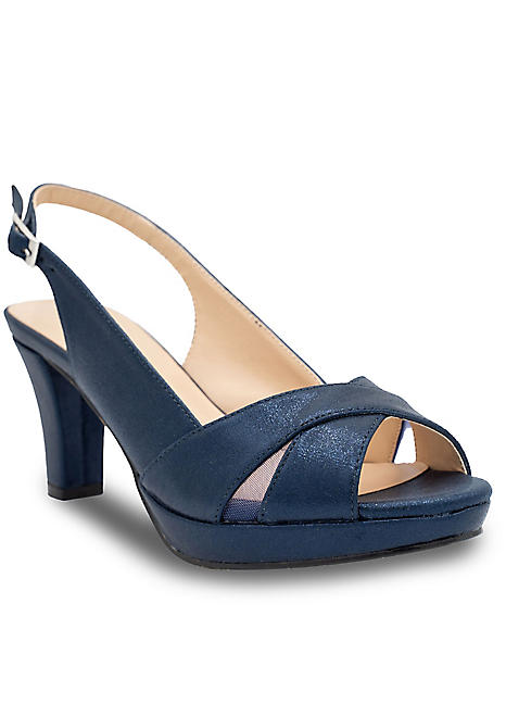 Navy best sale flatform sandals