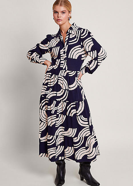 Coast avienna print tier dress best sale