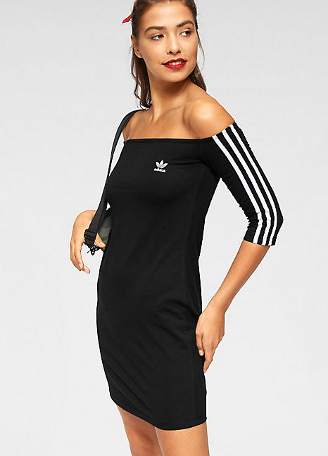 off the shoulder adidas dress