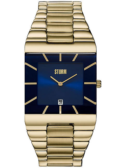 Omari XL Gold Blue Mens Watch by Storm London Look Again