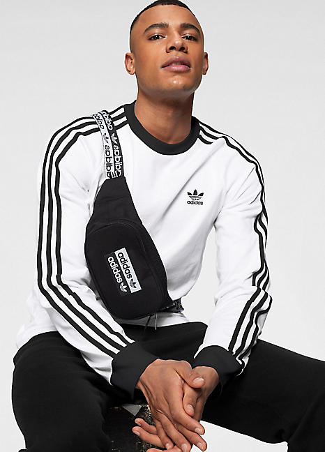 three striped long sleeve top by adidas