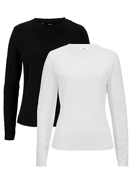 Pack Of 2 Long Sleeve Tops by bonprix