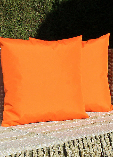 Pack of Outdoor Orange Cushions by Look Again