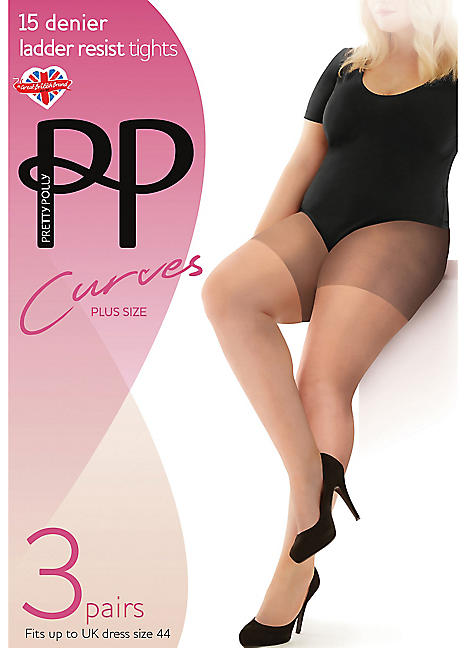 Curves 60 Denier Plush Opaque Tights by Pretty Polly