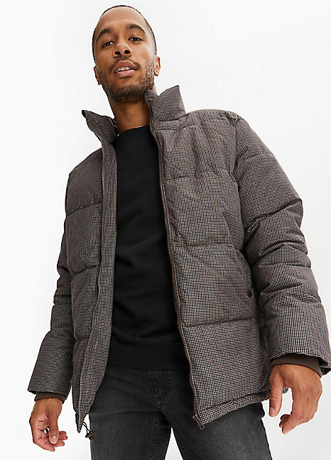 Checked hot sale padded jacket