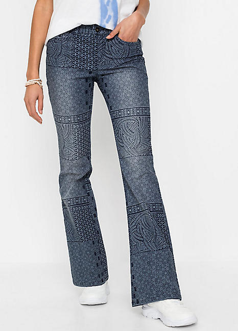 Paisley Flared Jeans by bonprix | Look 