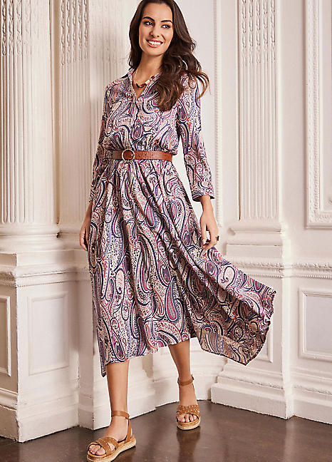 Paisley print hotsell shirt dress