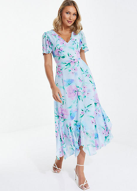 Quiz navy 2024 floral dress