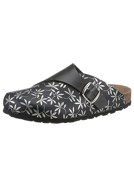 Patterned mules hot sale