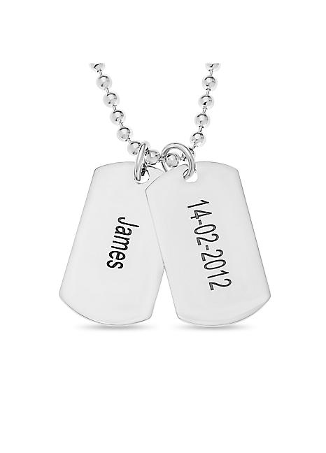 Personalised Sterling Silver Double Dog 