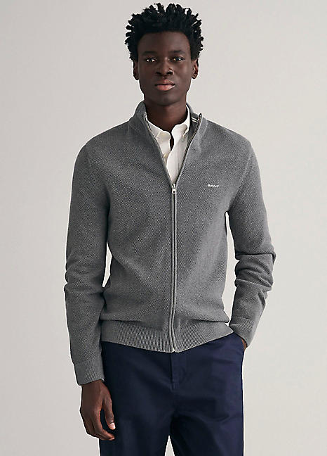 Gant cotton clearance pique cardigan