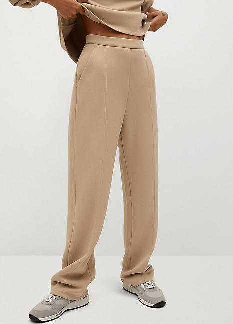 Pleat Straight Trousers by Mango | Look 