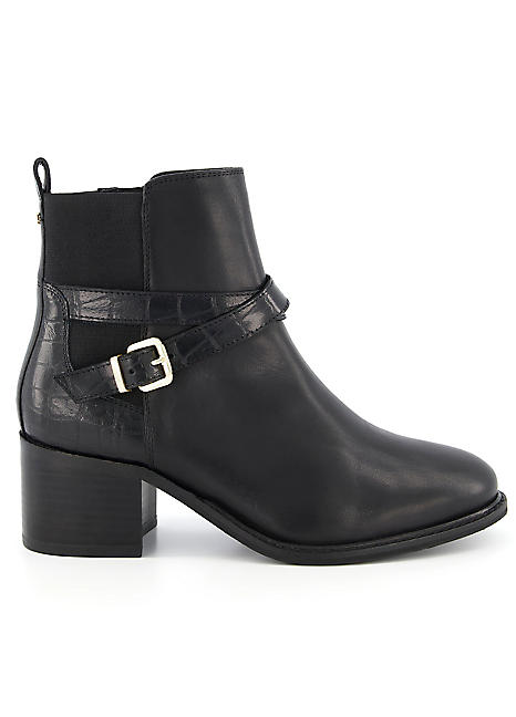 Dune leather sale ankle boots