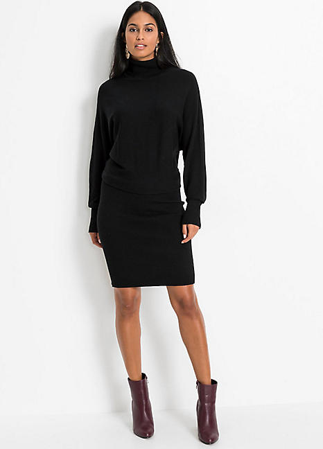 Knitted polo shop neck dress