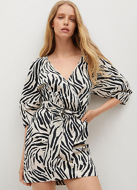 Printed Cotton Dress by Mango | Look Again