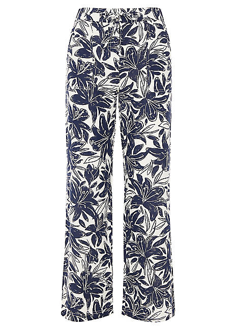 Printed Linen Trousers by Kaleidoscope 