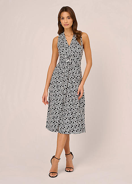 Printed Midi Dress by Adrianna Papell Look Again