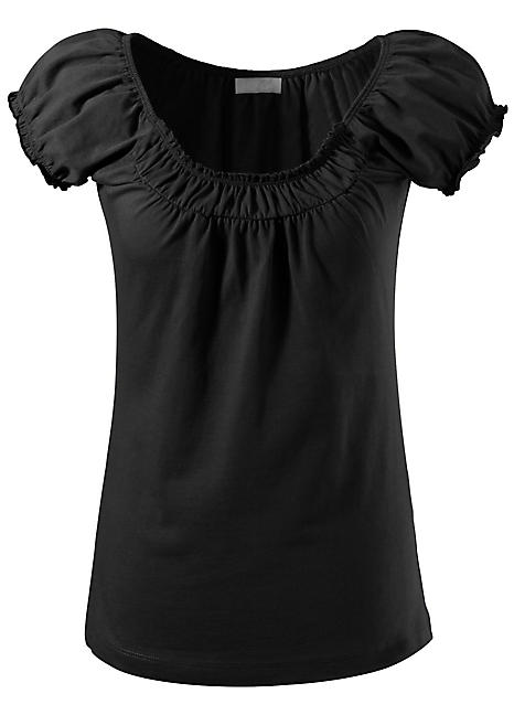 ruched neckline