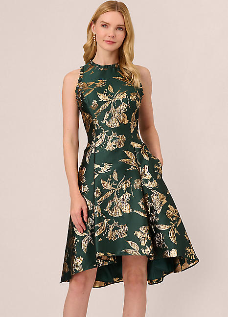 Adrianna papell floral jacquard dress best sale