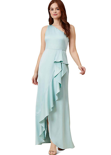 Satin Crepe One Shoulder Gown by Adrianna Papell