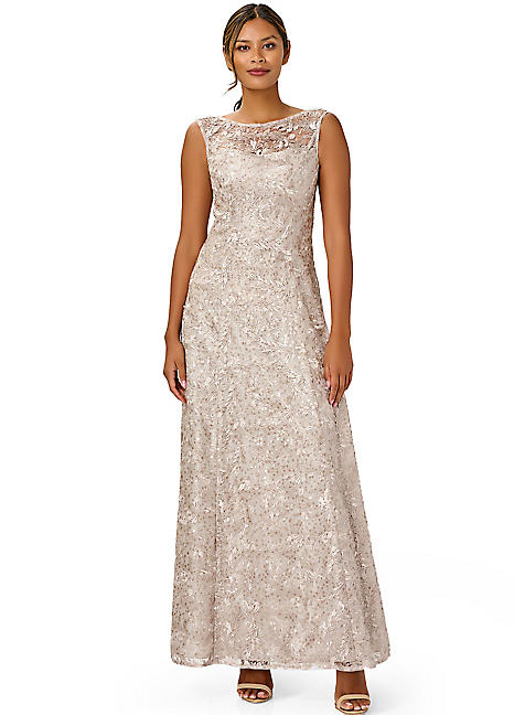 Sequin Lace Gown by Adrianna Papell Look Again