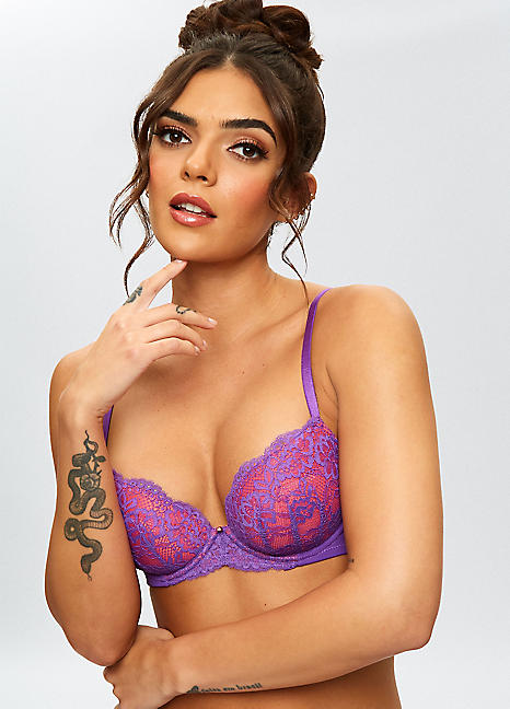 Ann Summers Sexy Lace Planet Underwired Padded Plunge Bra
