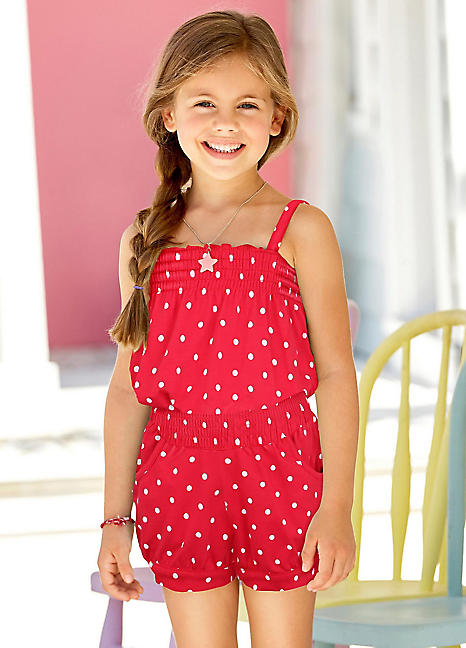 Short Polka Dot Jumpsuit by Kidsworld Look Again