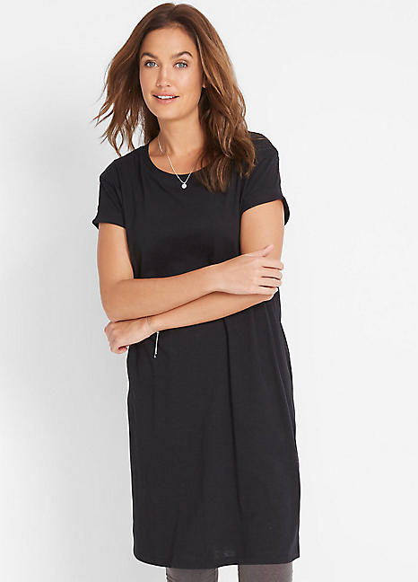 women's short sleeve jersey dress