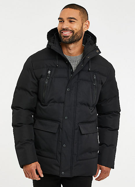 Showerproof Hooded Padded Jacket by Threadbare Look Again - Main Image