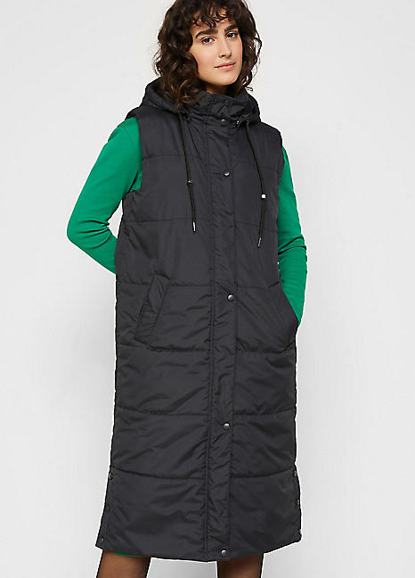 bonprix Long Padded Gilet