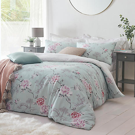 Stella Chinoiserie Printed Duvet Cover, What Is The Measurement Of A Queen Duvet Cover